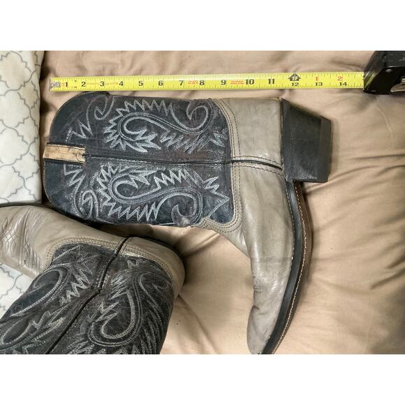 Durango Western Boots M/W Size 7/9 Gray & Dark Blue Faux Leather main image 8